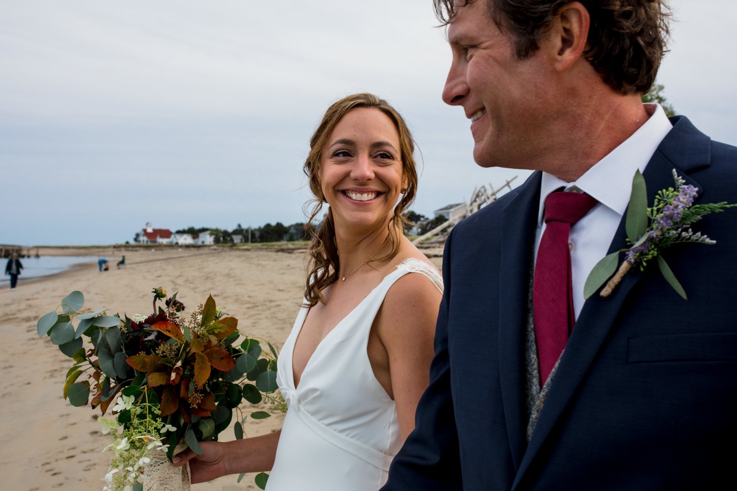 Jeanethe + Josh's tented wedding in Phippsburg, ME.